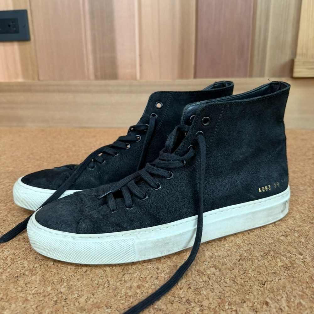 Common Projects Black Suede High-Tops